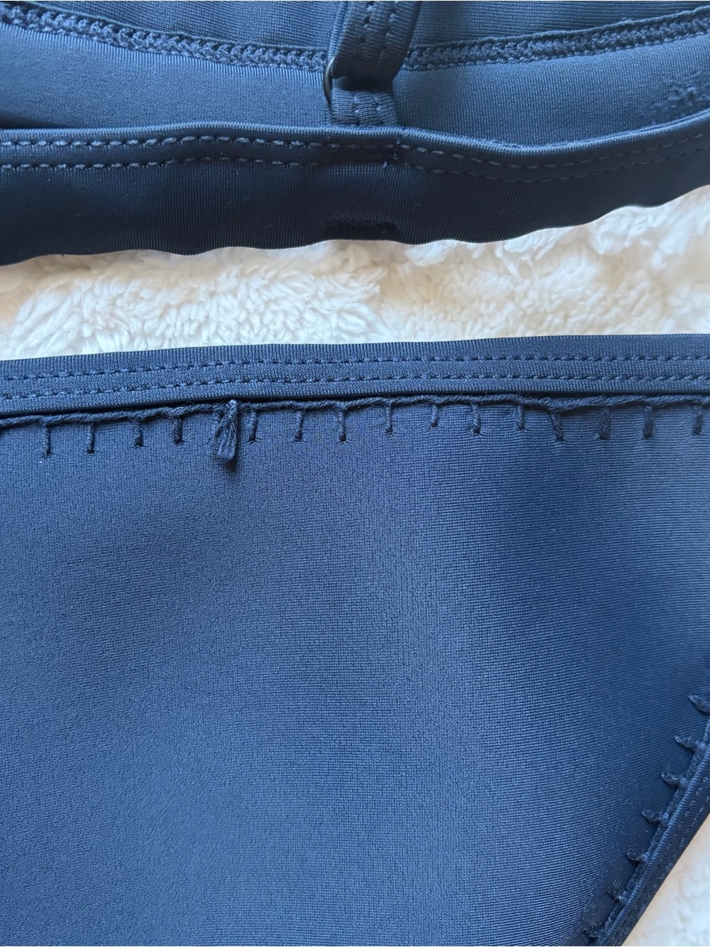triangl swimwear Navy Neoprene Bikini with Crochet Trim - Picture 7 of 8
